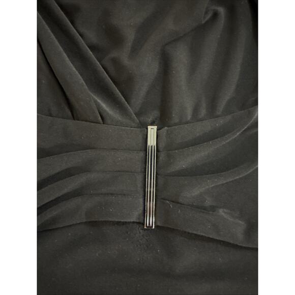 White House Black Market Women's L Faux Wrap Blouse 3/4 Sleeve Shirt Top - Picture 5 of 7